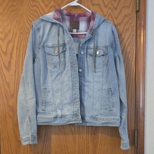 Maurices Red and Blue Plaid Jacket